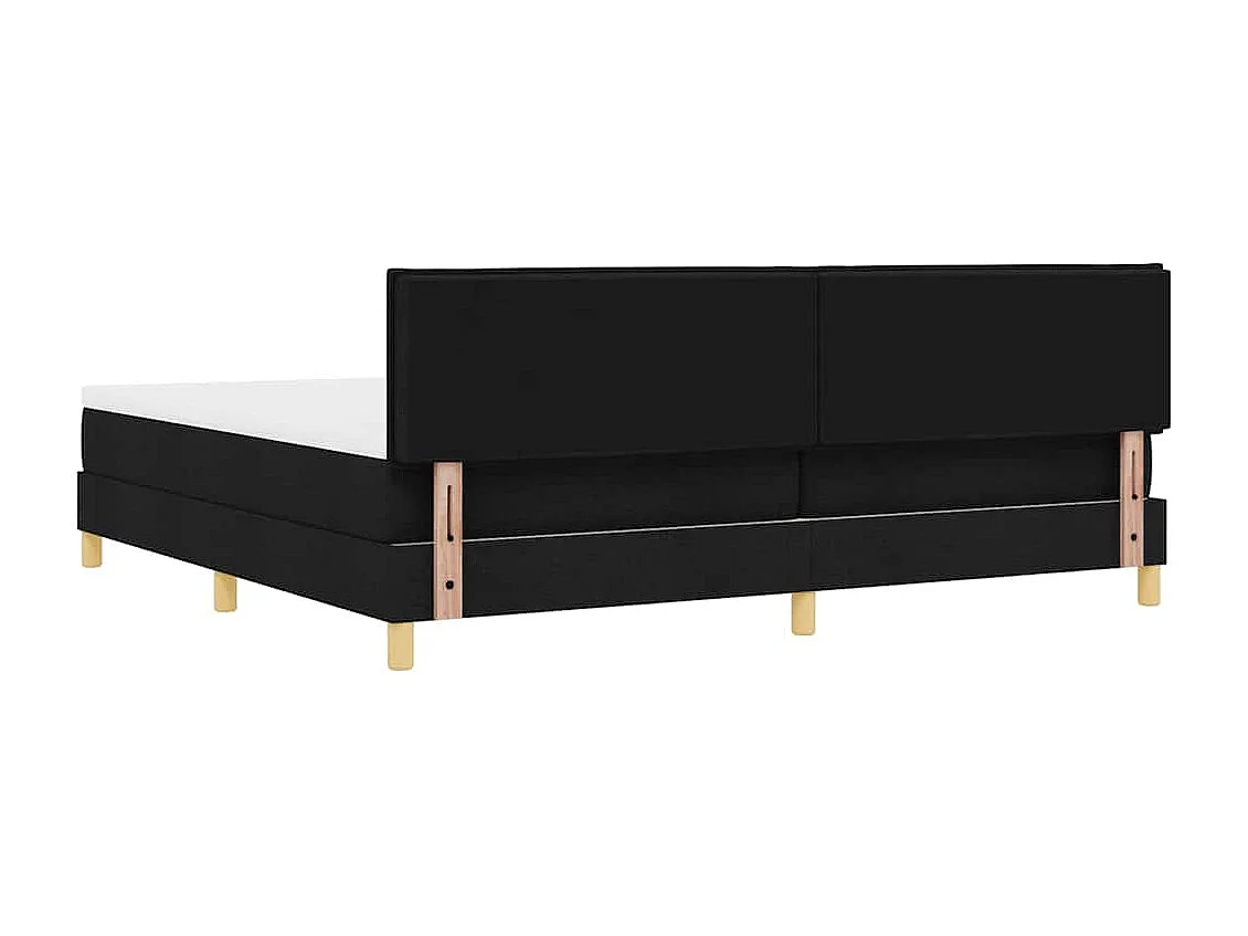 Boxspringbed met matras met matras Zwart 200 x 200 cm Stof