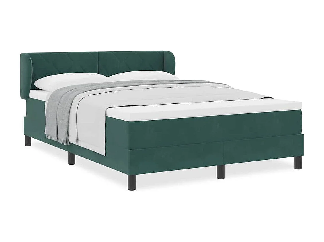 Cama con Somier y Colchón Gris Oscuro 80x200 cm Terciopelo