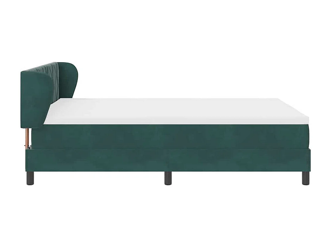 Cama con Somier y Colchón Gris Oscuro 80x200 cm Terciopelo