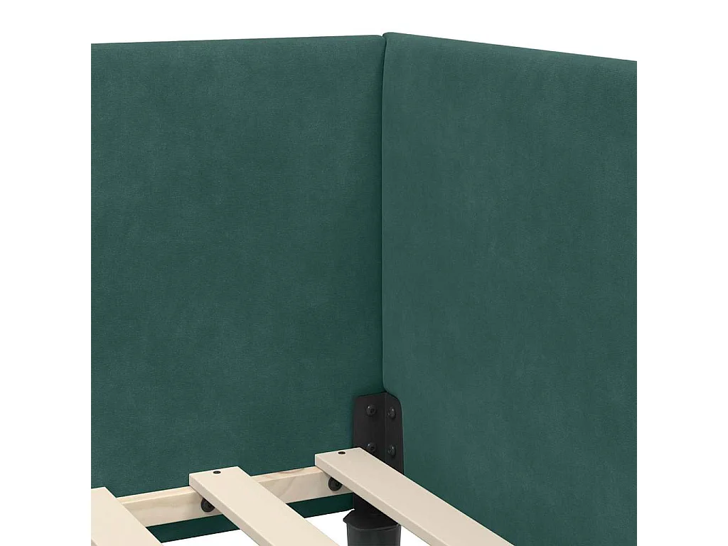 Cadre de lit d'angle Autre Vert foncé 90 x 200 cm