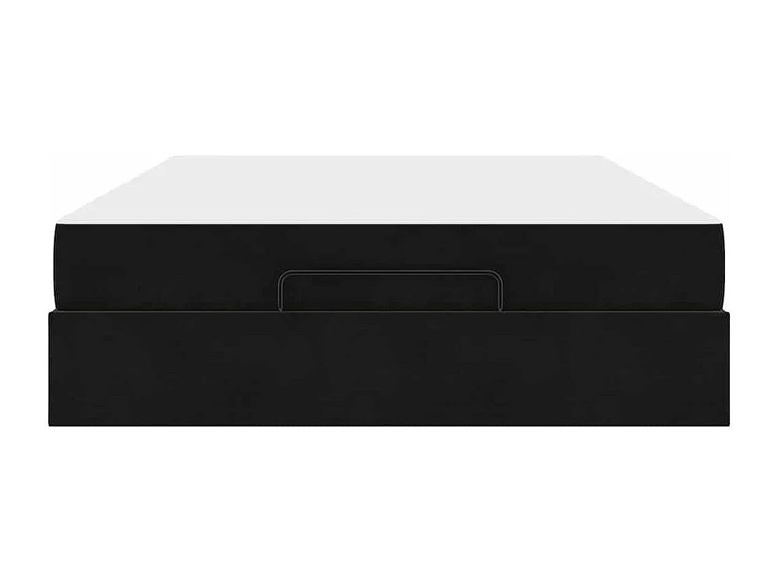 Cadre de lit avec matelas Noir 140 x 200 cm Velours