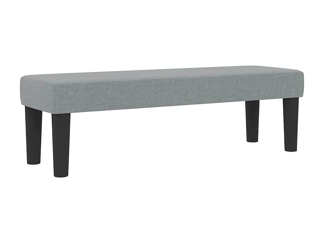 Cadre de lit avec matelas Gris clair 140 x 190 cm tissu