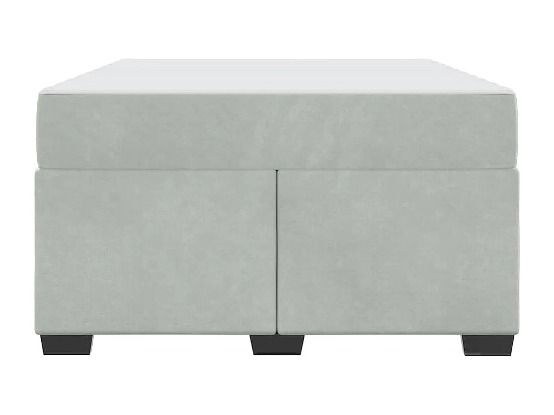 Cadre de lit avec matelas Gris clair 120 x 190 cm Velours