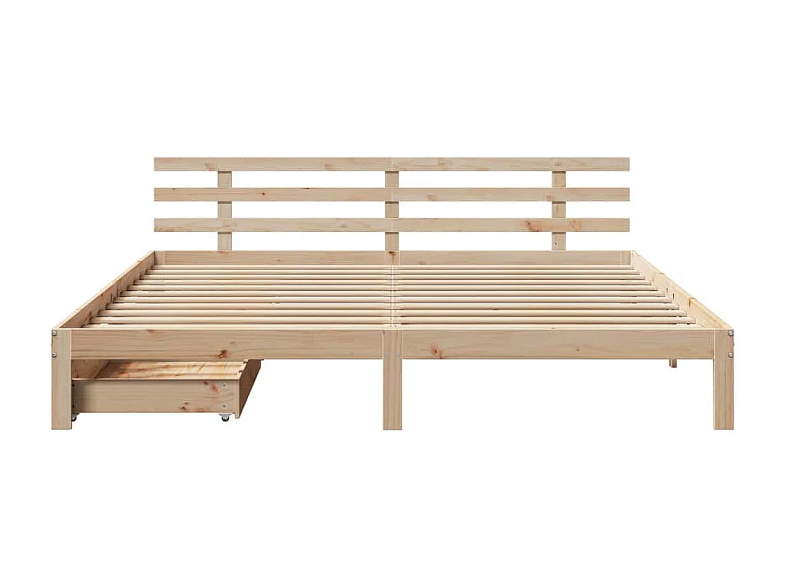 Cadre de lit avec tiroirs sans matelas 200x200 cm
