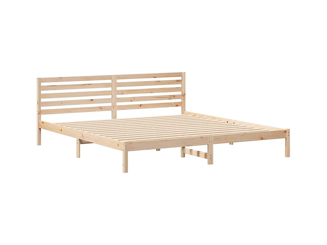 Cadre de lit Marron 200 x 210 cm Bois massif en pin