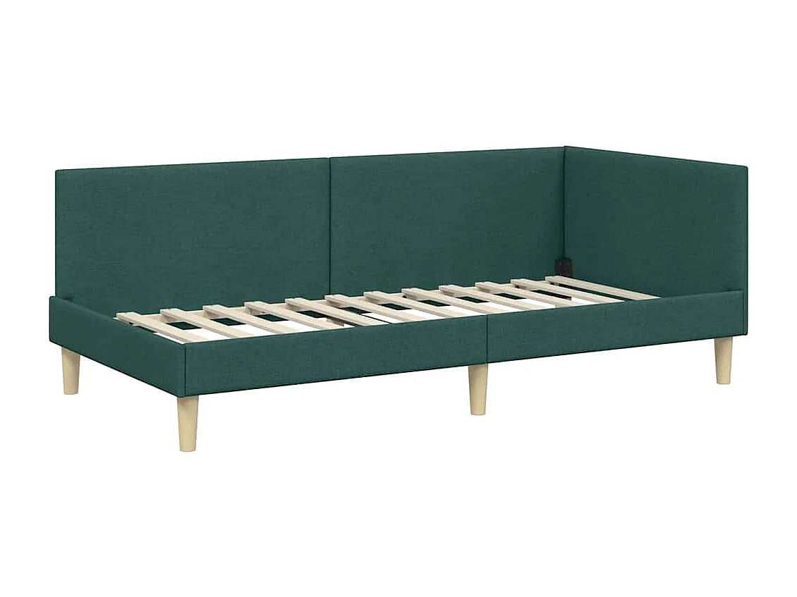 Cadre de lit d'angle Autre Vert foncé 90 x 200 cm