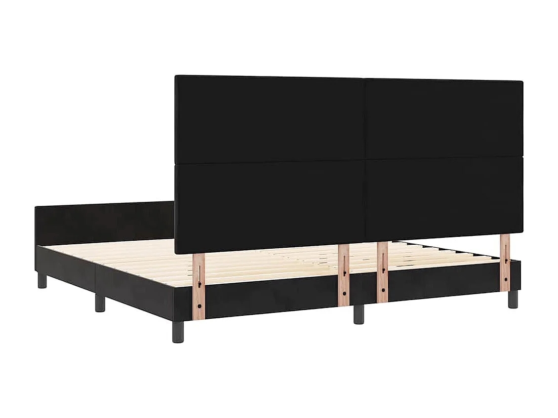 Estructura de cama con cabecera Negro 200 x 200 cm Terciopelo