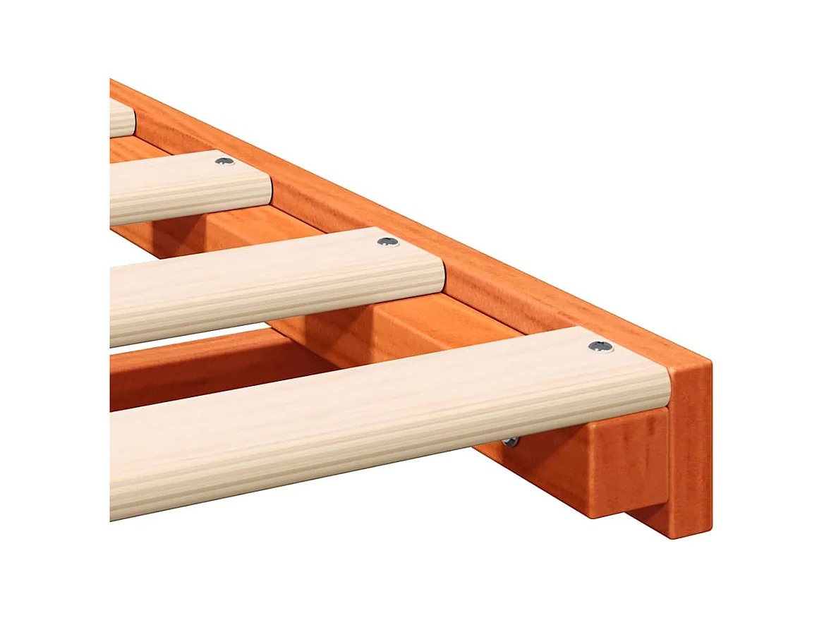 Cadre de lit surélevé Marron cire 200 x 200 cm