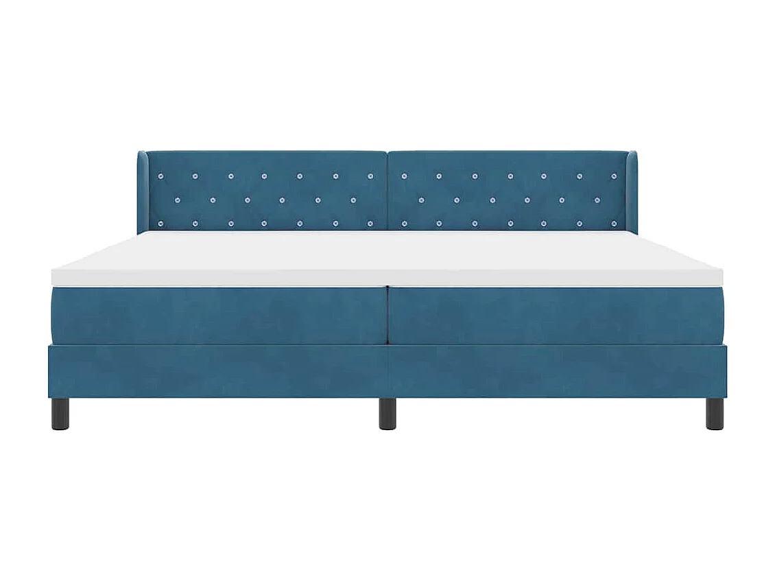 Cadre de lit avec matelas noir 100x200 cm en velours