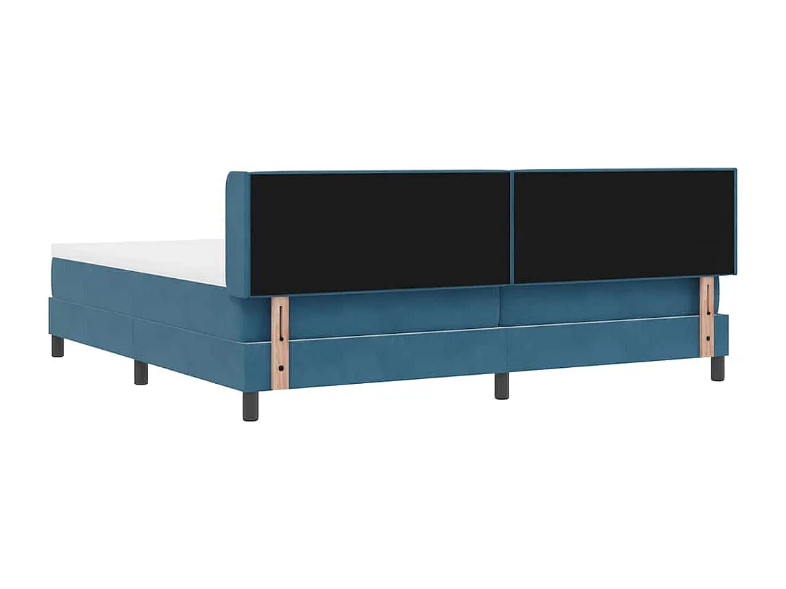 Cadre de lit avec matelas noir 100x200 cm en velours