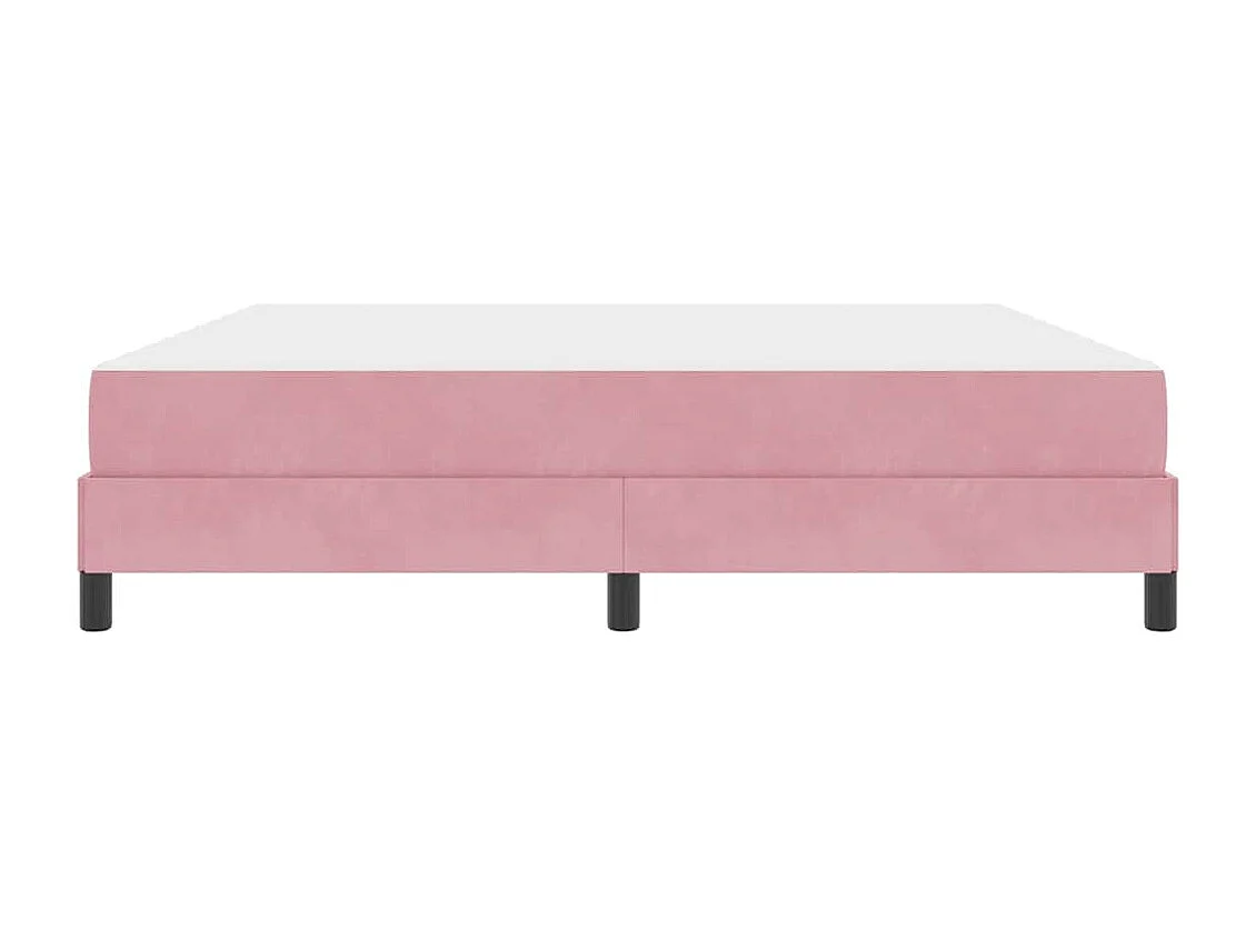 Cama box spring con colchón Rosa 180 x 200 cm Terciopelo