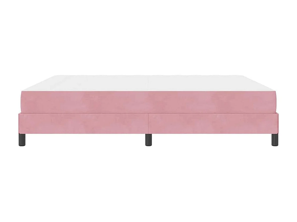 Cama box spring con colchón Rosa 180 x 200 cm Terciopelo