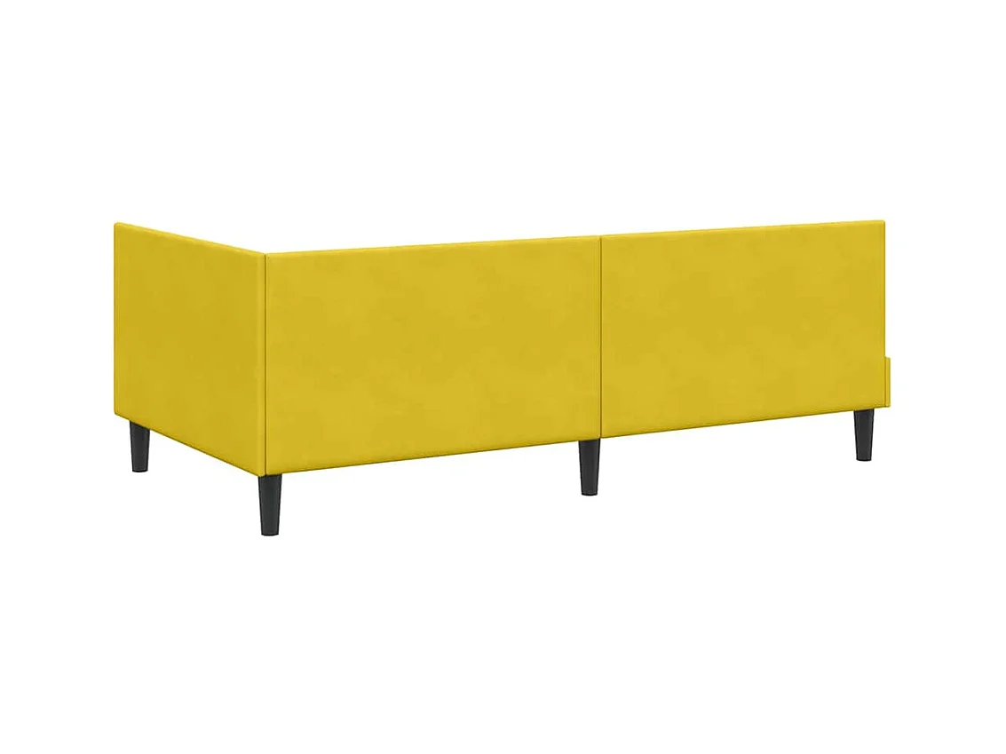 Cadre de lit d'angle Autre avec tête de lit Jaune 90 x 200 cm