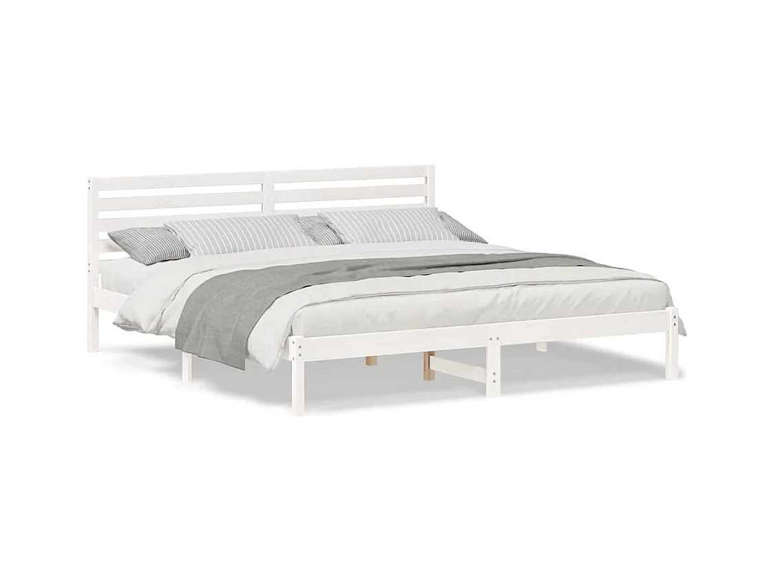 Estructura de cama 180 x 200 cm Madera maciza de pino