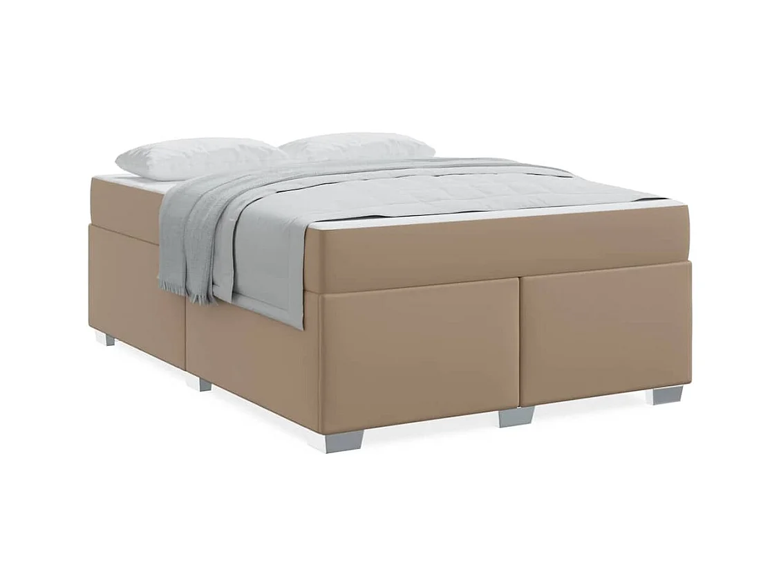 Cadre de lit Cappuccino 160 x 200 cm Faux cuir