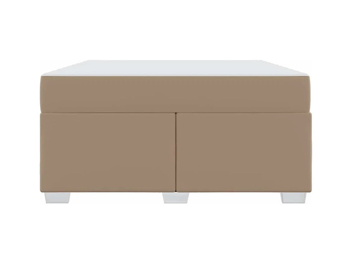 Cadre de lit Cappuccino 160 x 200 cm Faux cuir