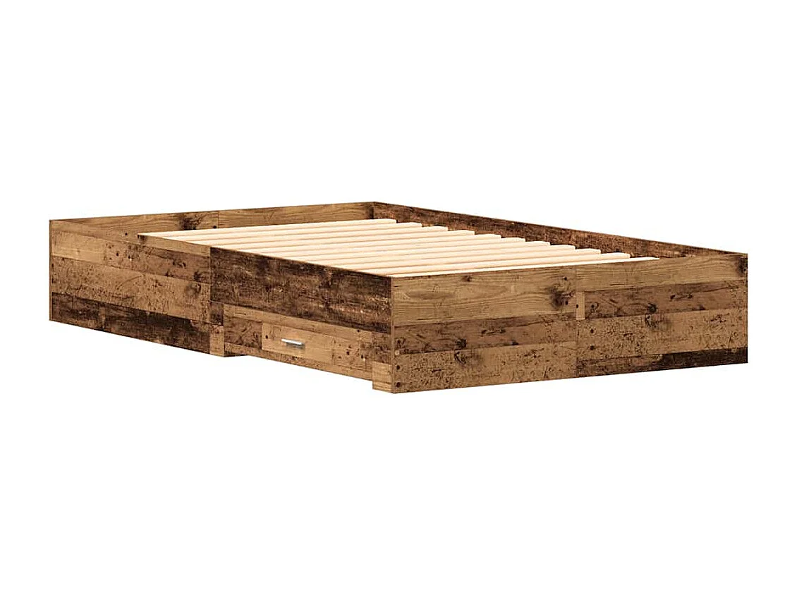 Estructura de cama con cajones Madera vieja 120 x 190 cm