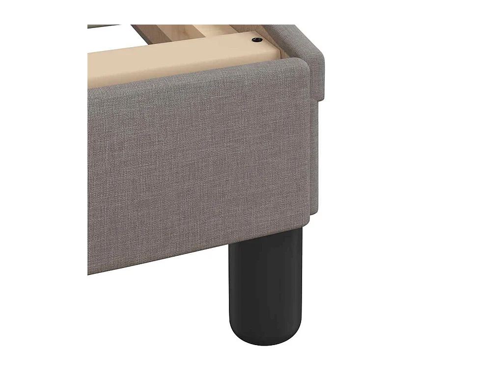 Cadre de lit avec matelas taupe 200x200 cm tissu