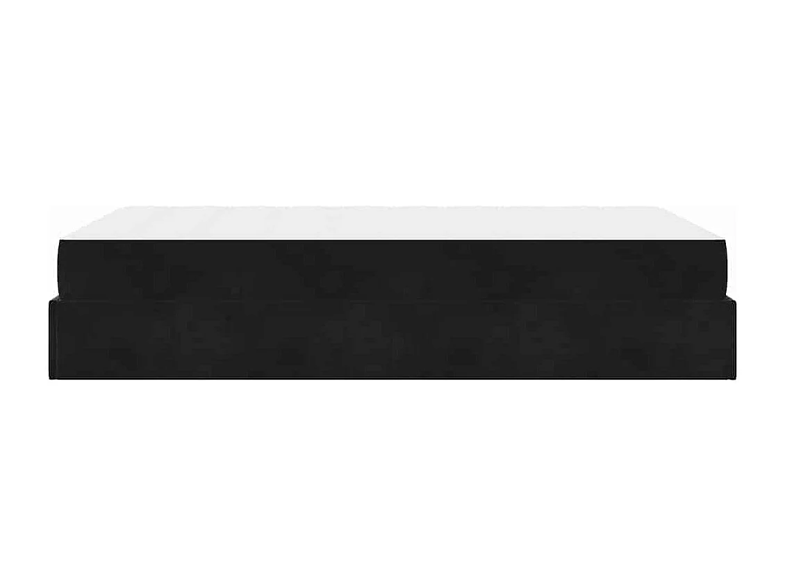 Estructura de cama con colchón Negro 120 x 200 cm Terciopelo