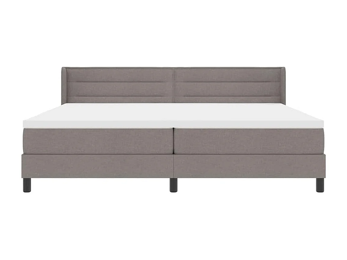 Cama box spring con colchón con colchón Taupé 200 x 200 cm