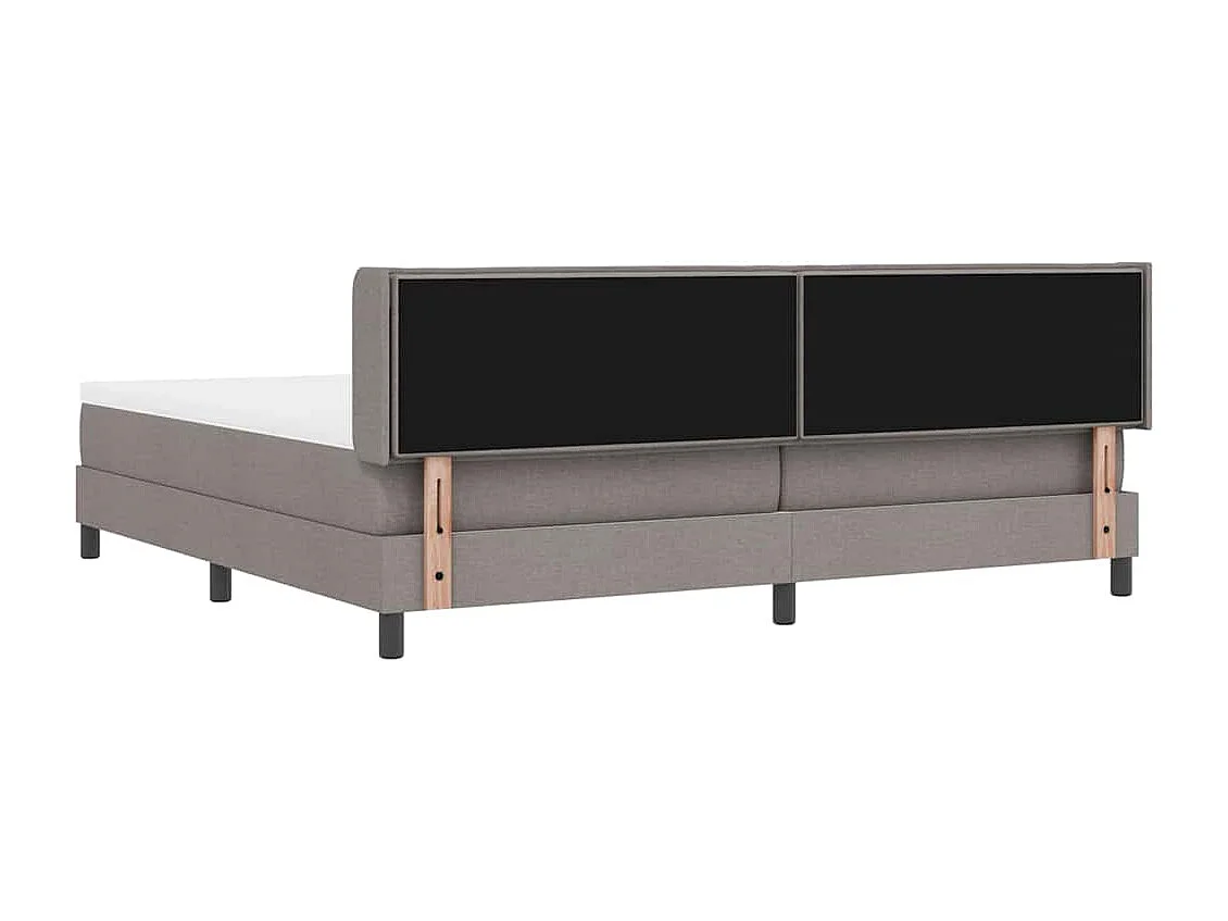 Cama box spring con colchón con colchón Taupé 200 x 200 cm