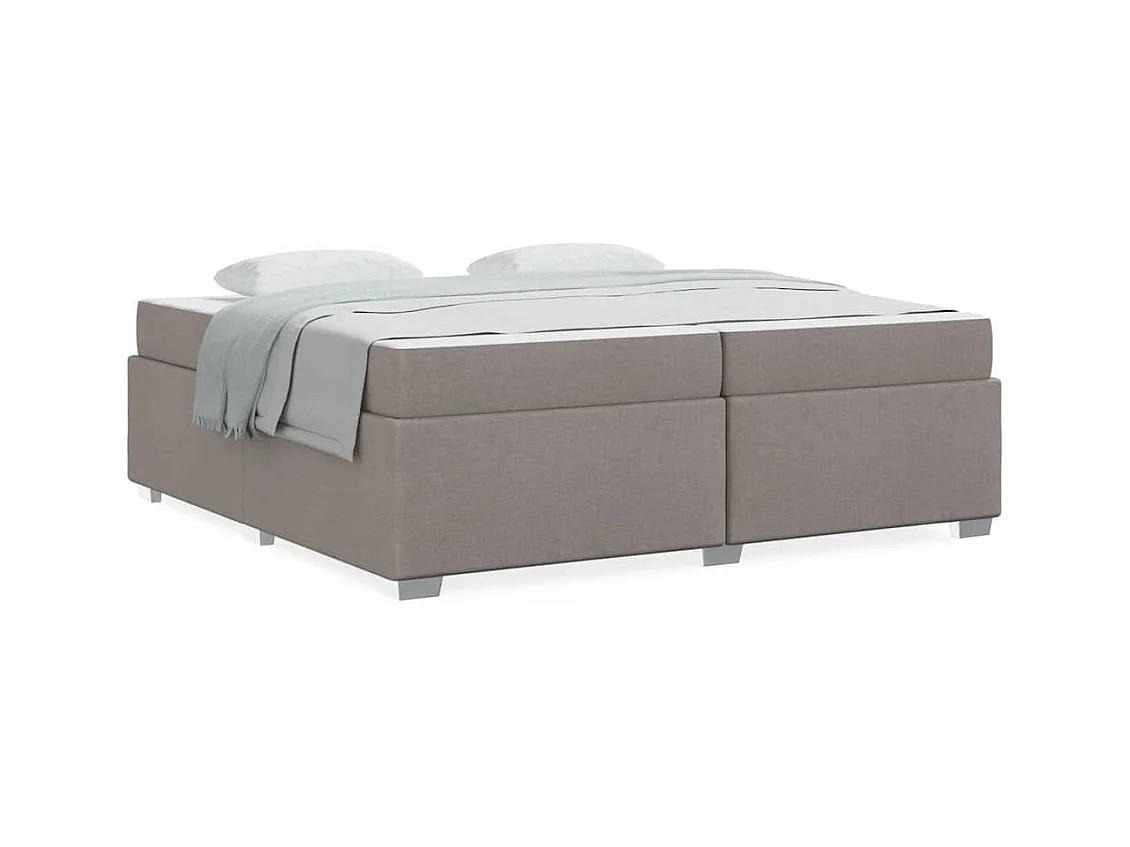 Cadre de lit Taupe 200 x 200 cm tissu