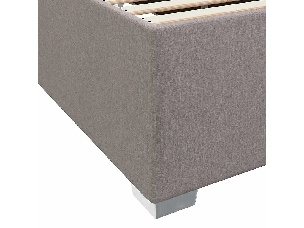 Estructura de cama Taupé 200 x 200 cm tela