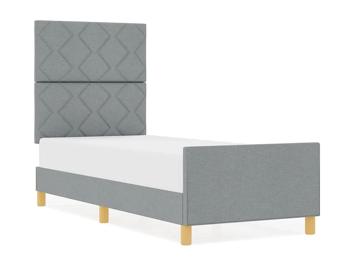 Estrutura da Cama Cinzento-claro 80 x 200 cm tecido