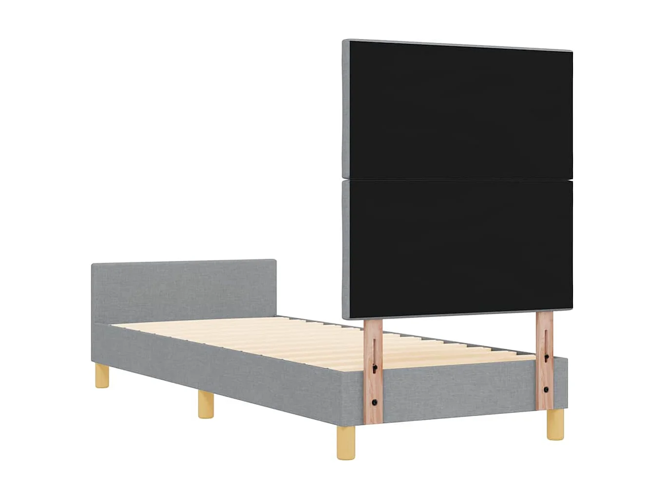 Estrutura da Cama Cinzento-claro 80 x 200 cm tecido