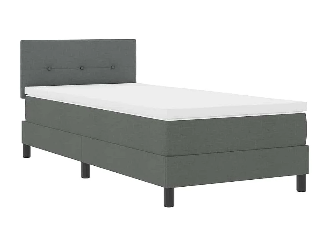 Boxspringbed met matras met matras Donkergrijs 90 x 190 cm Stof