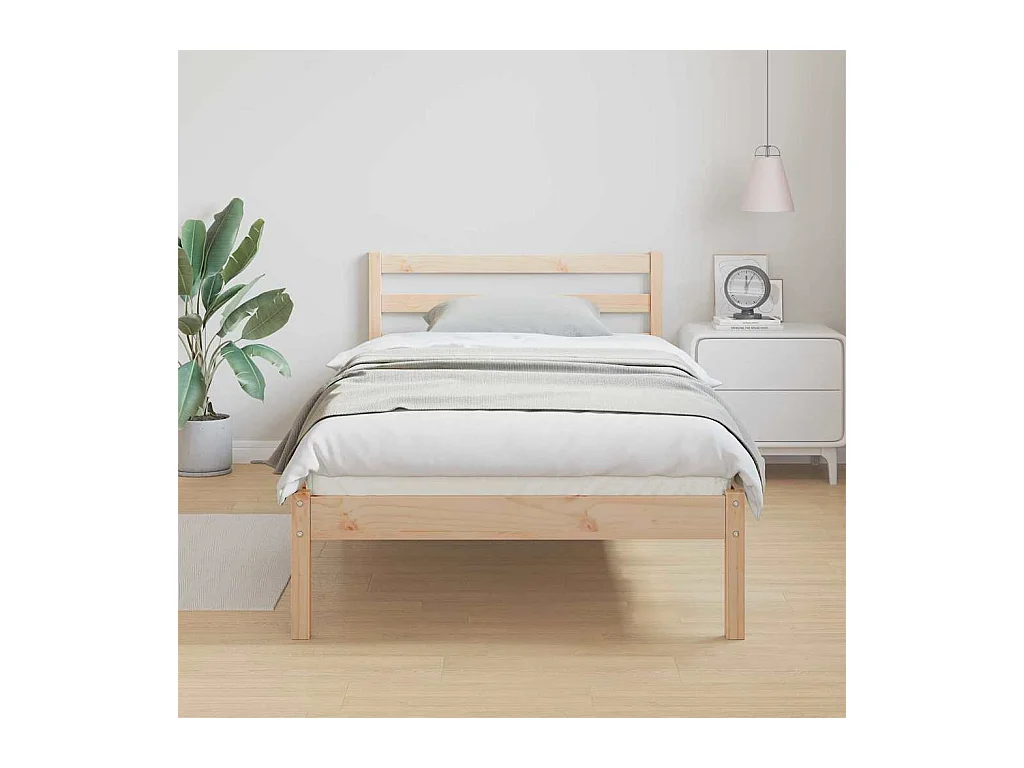 Cadre de lit Marron 210 x 80 cm Bois massif en pin