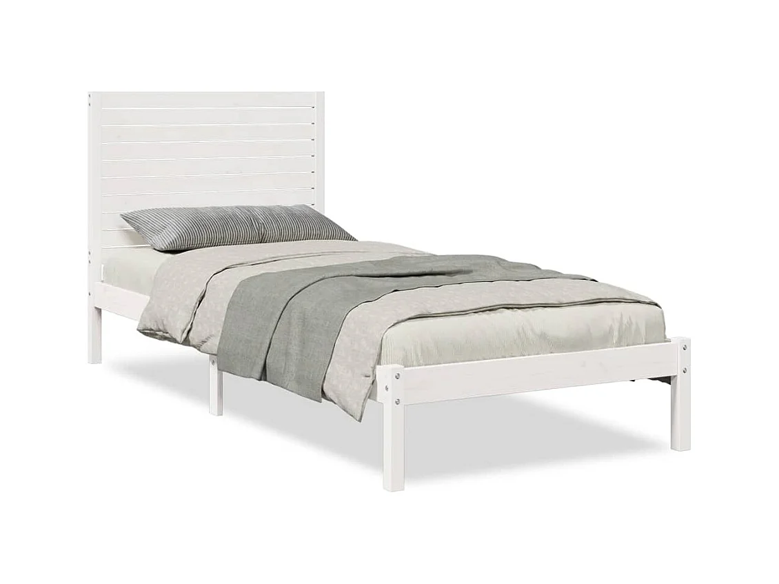 Cadre de lit extra long sans matelas 90x220 cm bois massif