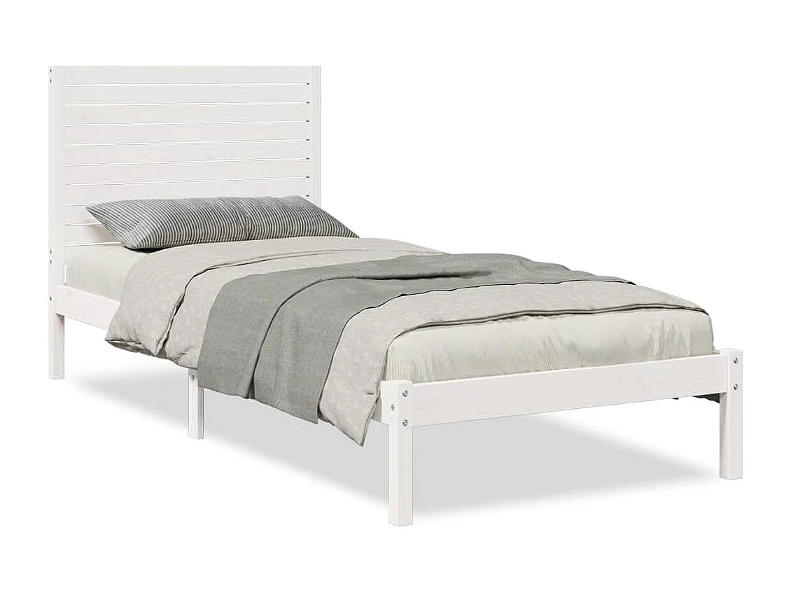 Cadre de lit extra long sans matelas 90x220 cm bois massif