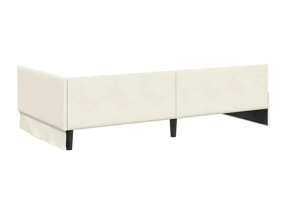Estructura de cama en esquina Otro Manual Crema 90 x 200 cm