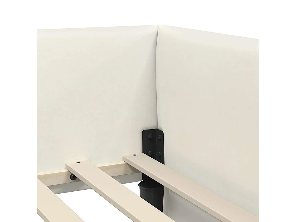 Estructura de cama en esquina Otro Manual Crema 90 x 200 cm