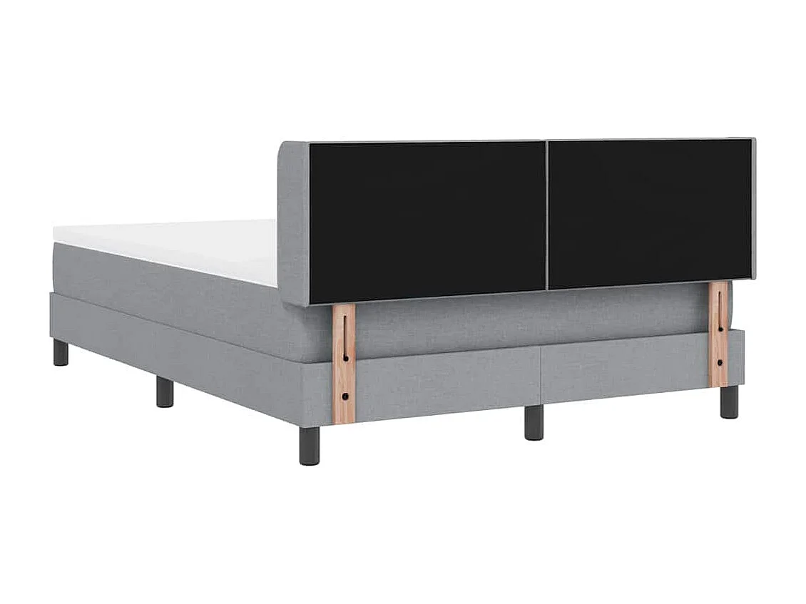 Cadre de lit avec matelas avec matelas Gris clair 140 x 200 cm