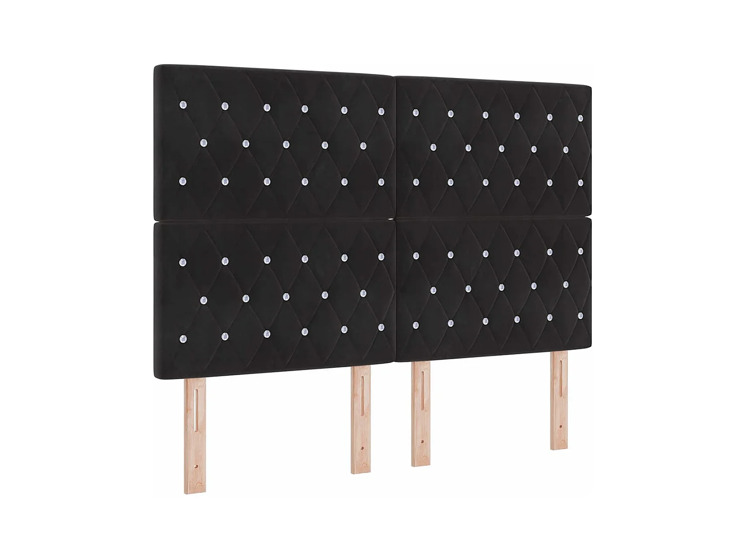 Cadre de lit avec matelas Noir 160 x 200 cm Velours