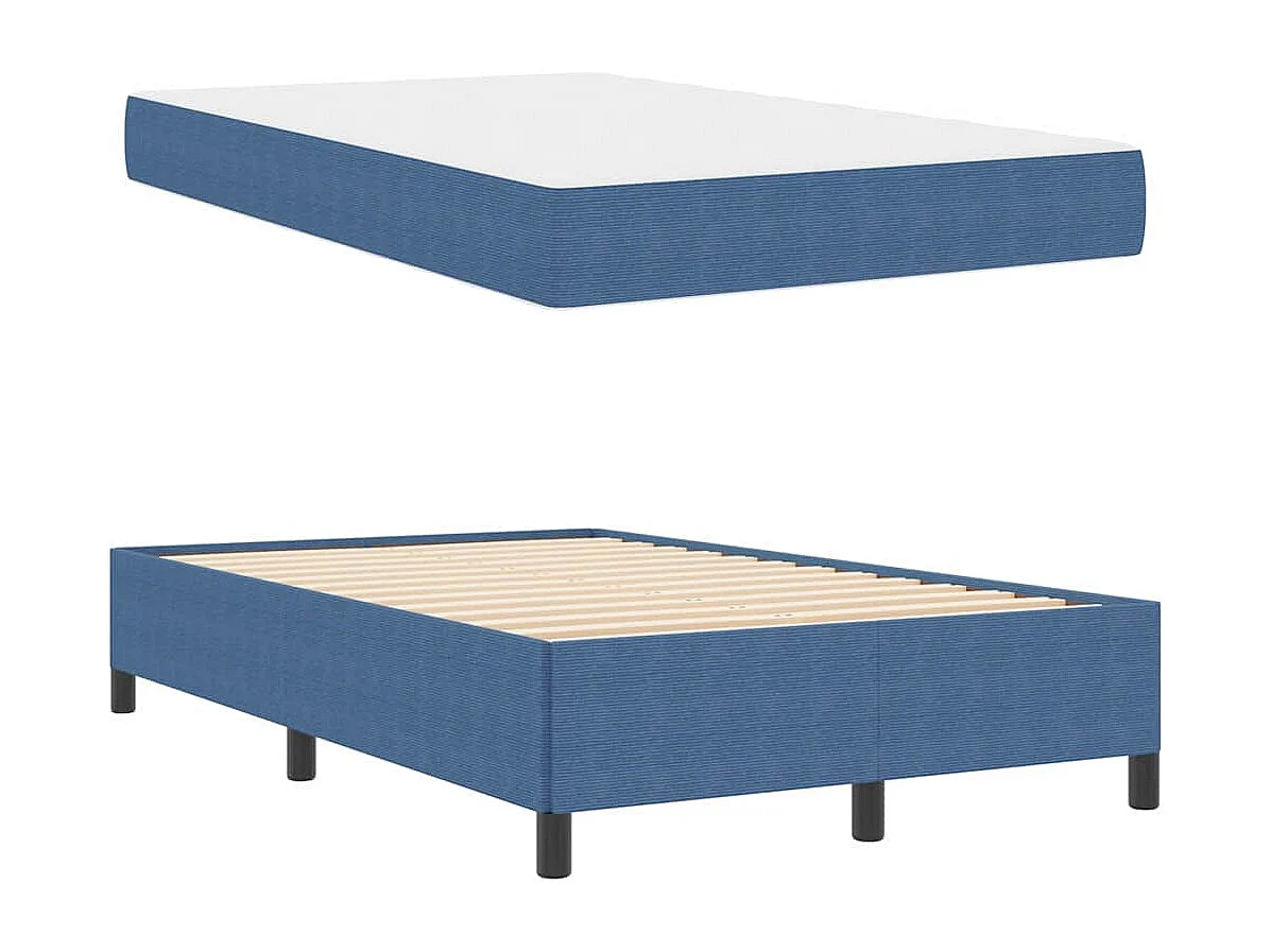 Estructura de cama Azul 120 x 200 cm Telas de pana