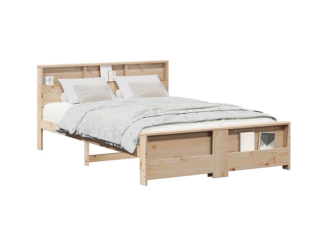 Cadre de lit Marron 160 x 200 cm Bois massif en pin