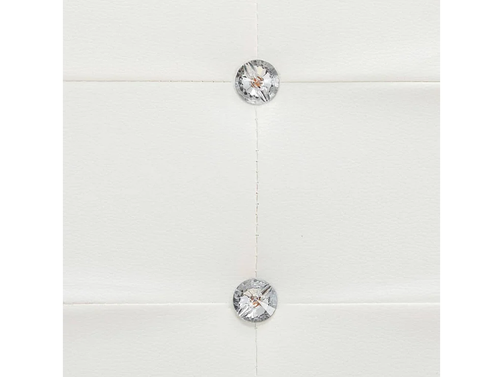 Cadre de lit sans matelas blanc similicuir 135x190 cm