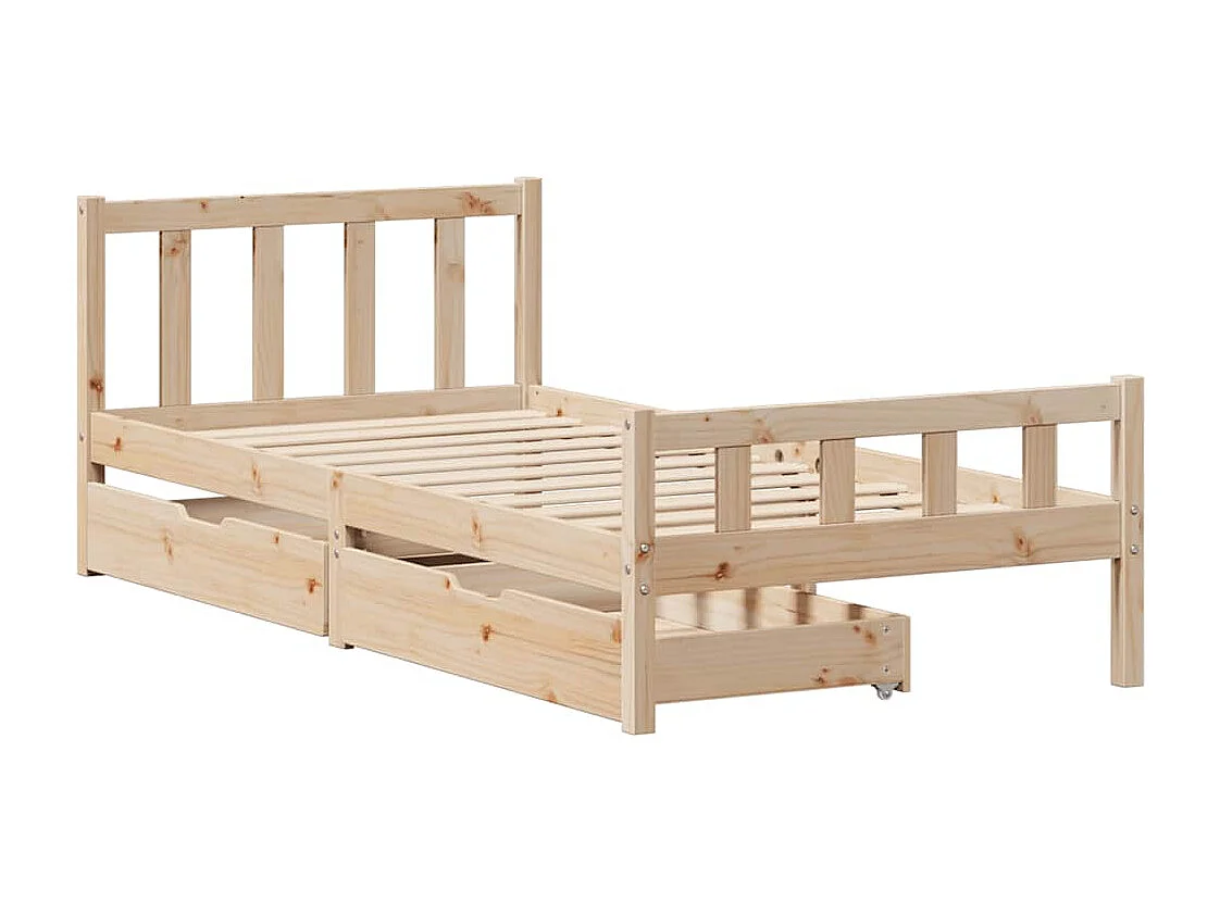 Bedframe zonder matras massief grenenhout 90x190 cm