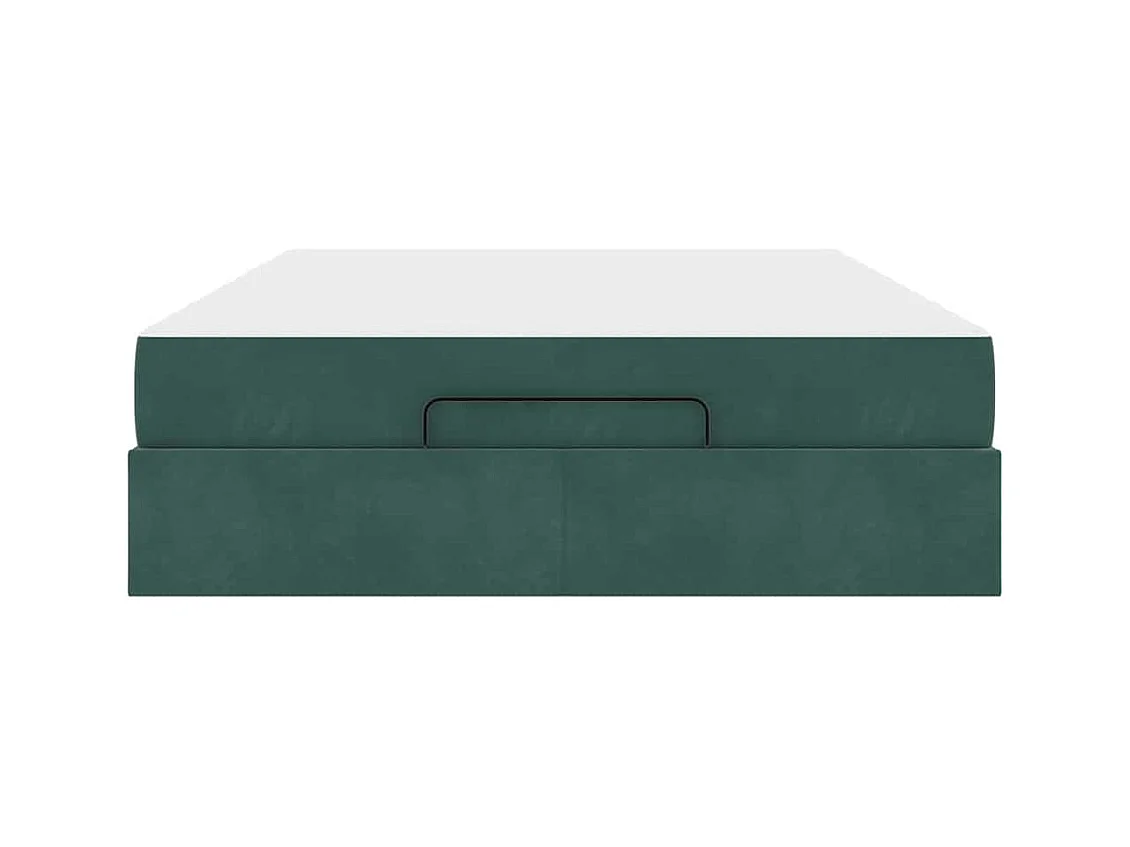 Cadre de lit Vert foncé 160 x 200 cm Velours