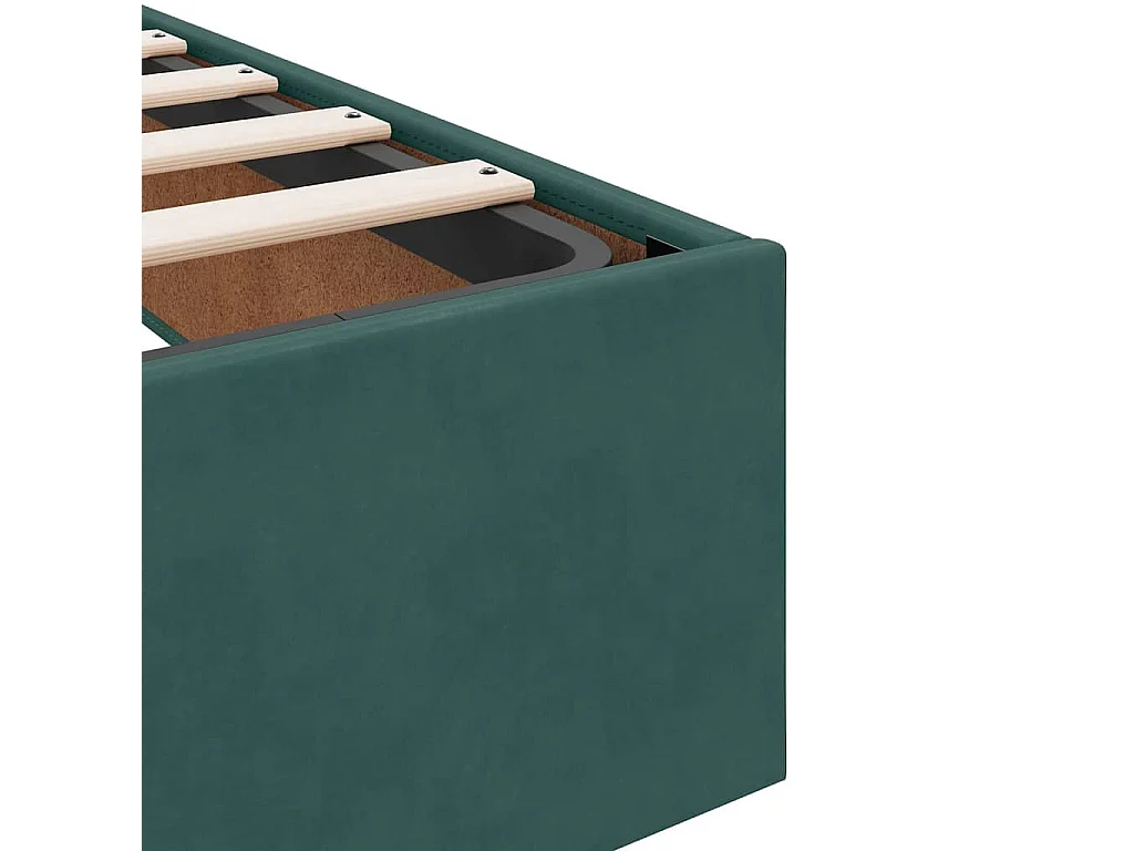 Cadre de lit Vert foncé 160 x 200 cm Velours