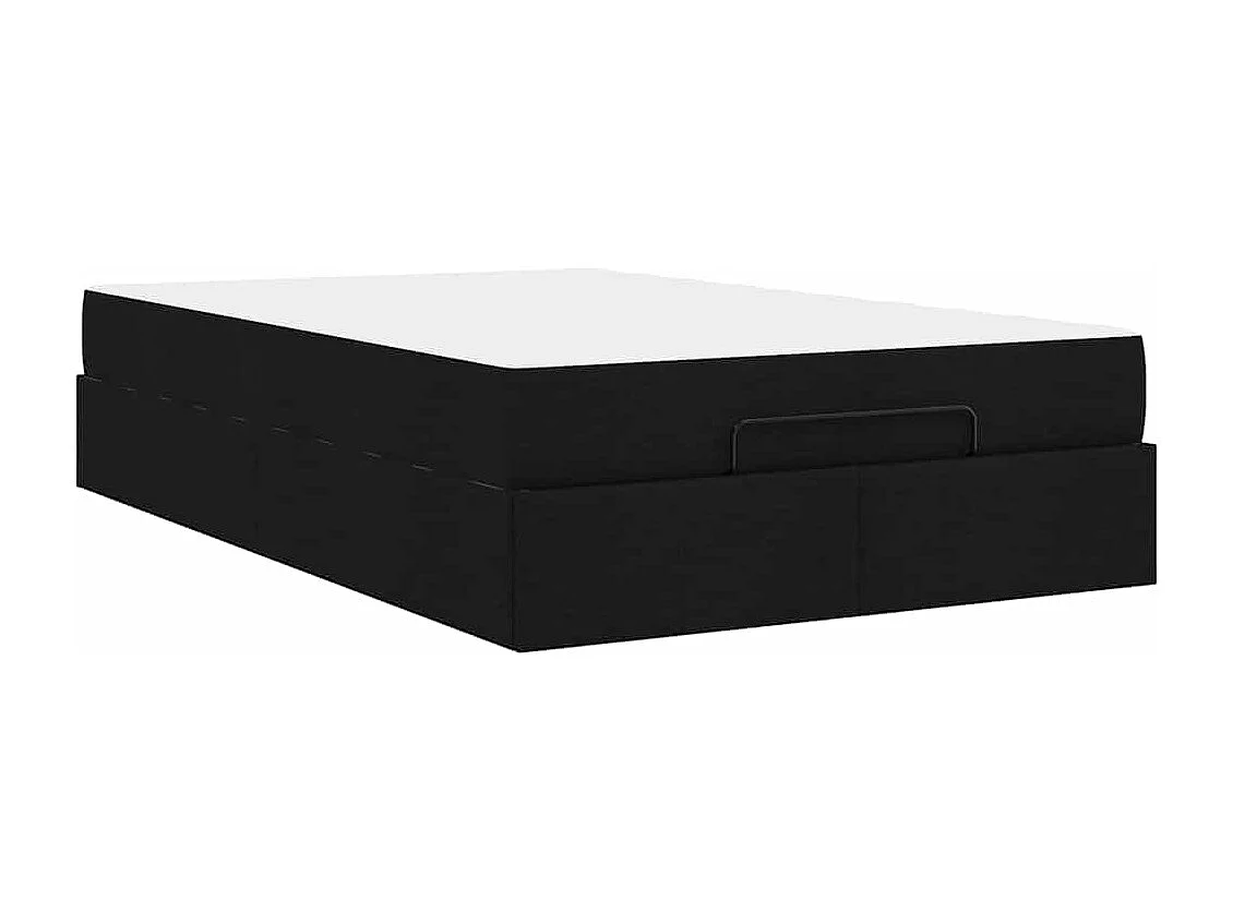 Bedframe met matras Zwart 120 x 200 cm Stof