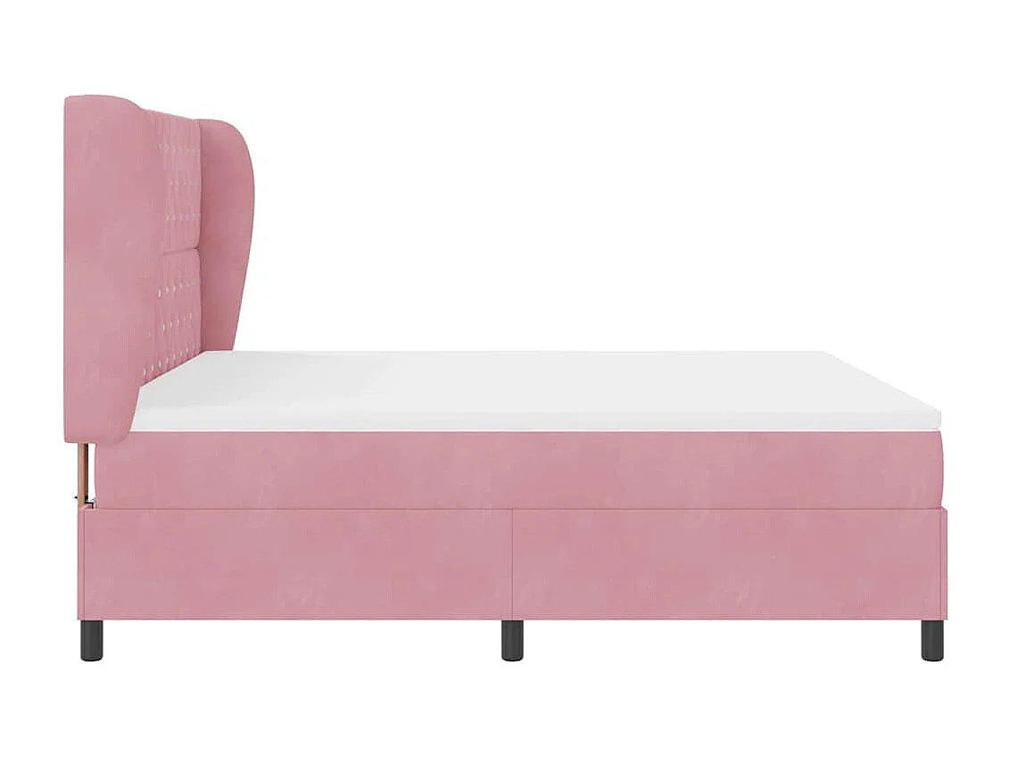 Cadre de lit avec matelas Rose 180 x 200 cm Velours