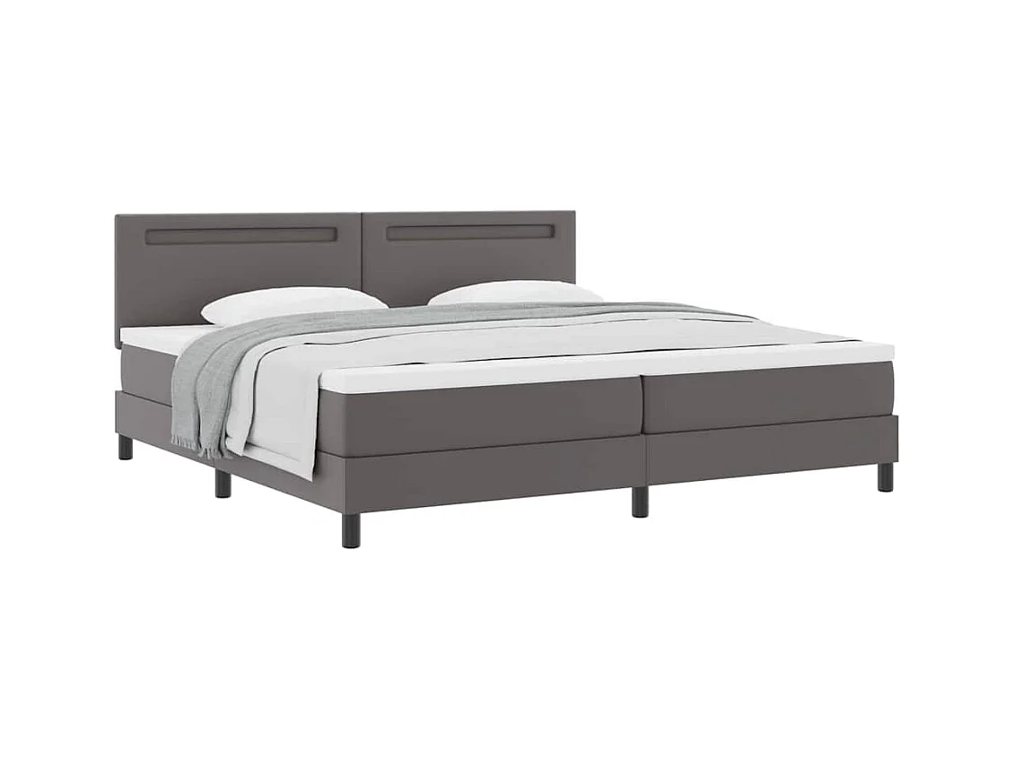 Estructura de cama con colchón con colchón Gris 200 x 200 cm