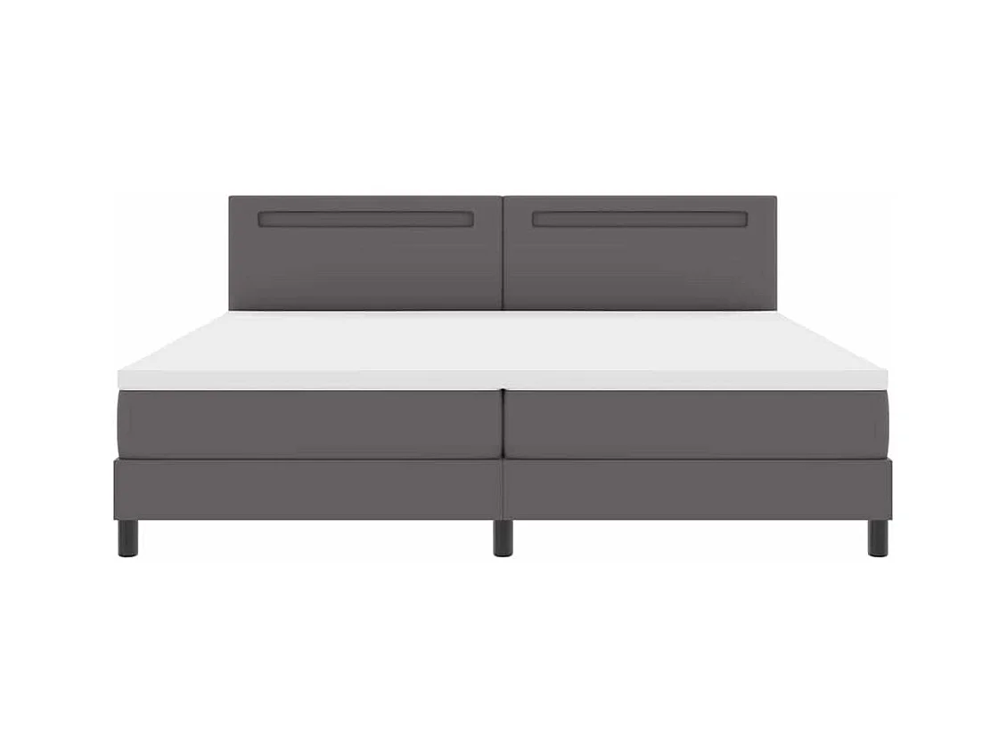 Estructura de cama con colchón con colchón Gris 200 x 200 cm