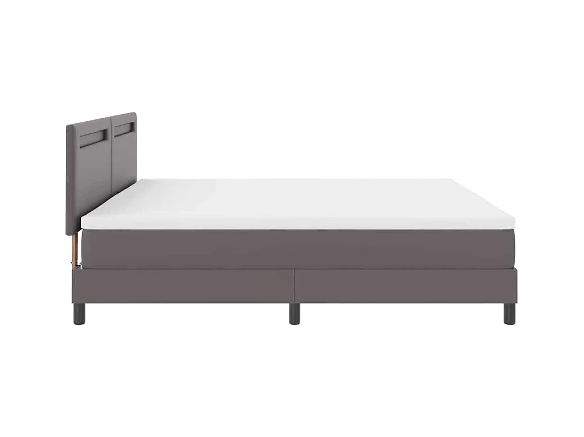 Estructura de cama con colchón con colchón Gris 200 x 200 cm