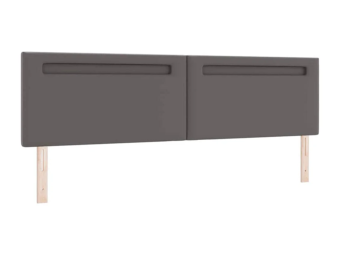 Cadre de lit avec matelas Gris 200 x 200 cm Faux cuir