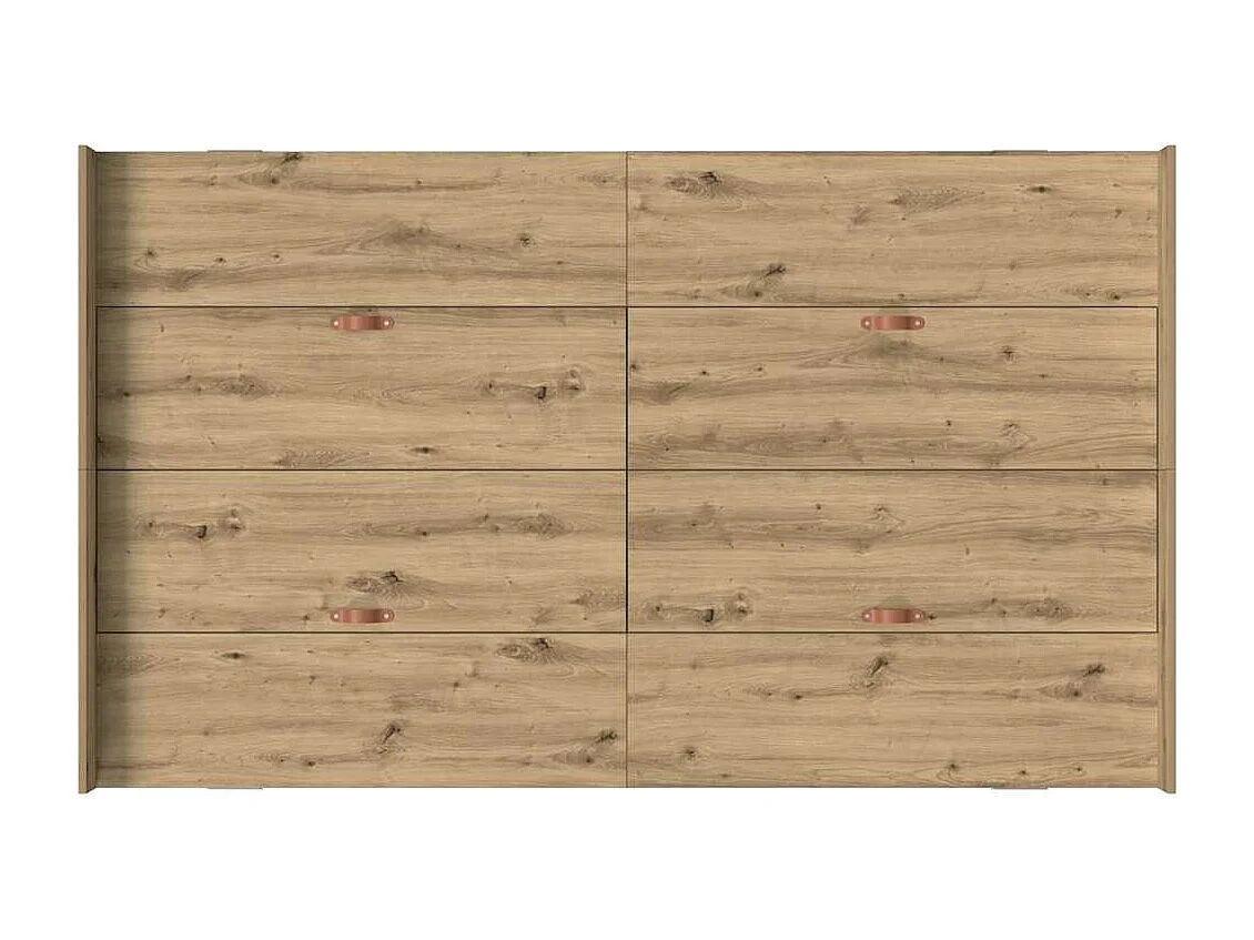 Cadre de lit avec rangement chêne artisanal 120 x 190 cm